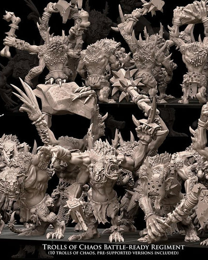 Trolls of Chaos Battle-Ready regiment (10 Trolls of Chaos)