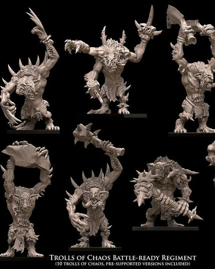 Trolls of Chaos Battle-Ready regiment (10 Trolls of Chaos)