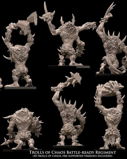Trolls of Chaos Battle-Ready regiment (10 Trolls of Chaos)