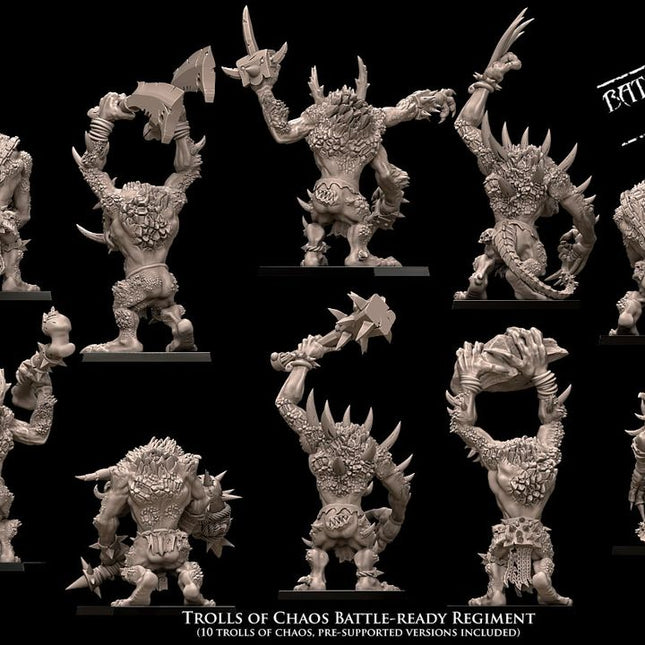 Trolls of Chaos Battle-Ready regiment (10 Trolls of Chaos)