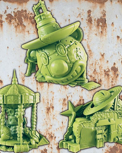 Wasteland Theme Park - Arcade, Carousel, and Clown Head