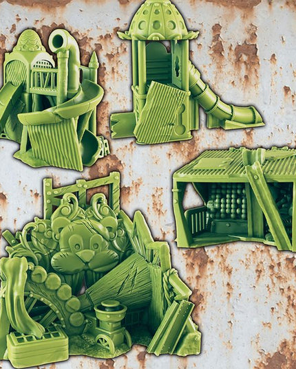 Wasteland Theme Park -Entrance, Play Equipment, and Dart Game