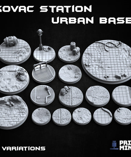 Kovac Station Urban Bases - 17 miniatures - Automata Collection