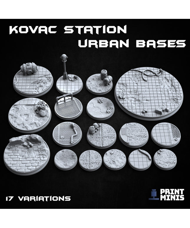 Kovac Station Urban Bases - 17 miniatures - Automata Collection
