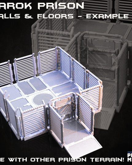 Prison Walls and Floors Kit - Narok Prison Collection