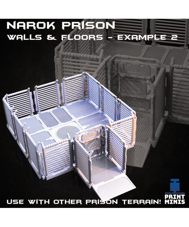 Prison Walls and Floors Kit - Narok Prison Collection