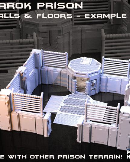 Prison Walls and Floors Kit - Narok Prison Collection