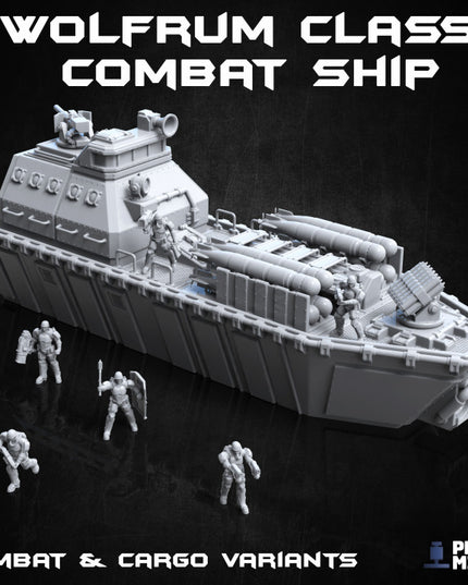Wolfrum Class Combat Ship & Cargo Vessel (Modular) - Ironside Docks Collection