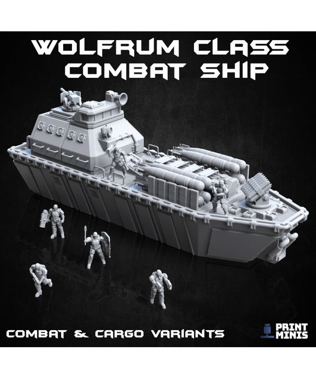 Wolfrum Class Combat Ship & Cargo Vessel (Modular) - Ironside Docks Collection