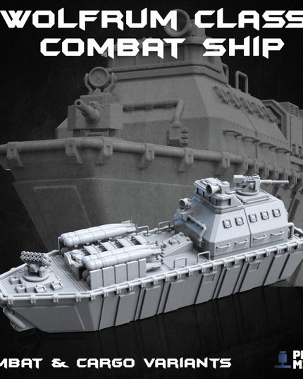 Wolfrum Class Combat Ship & Cargo Vessel (Modular) - Ironside Docks Collection