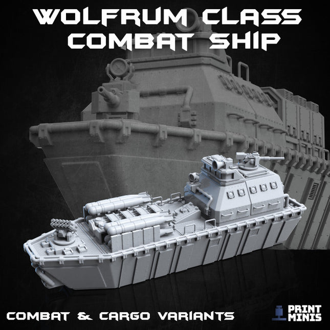 Wolfrum Class Combat Ship & Cargo Vessel (Modular) - Ironside Docks Collection