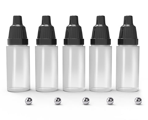 GSW Empty Dropper Bottles 17ml with Mixing Balls