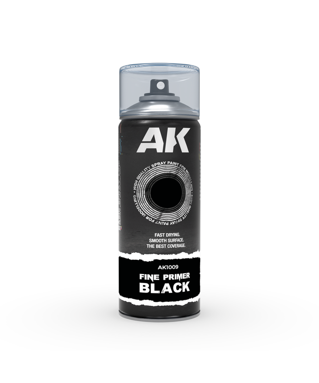 AK ACRYLIC AK1009 Fine Primer Black Spray 400ml