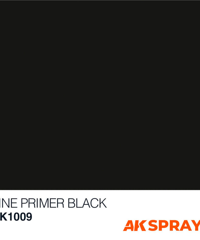 AK ACRYLIC AK1009 Fine Primer Black Spray 400ml