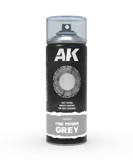 AK ACRYLIC AK1010 Fine Primer Grey Spray 400ml