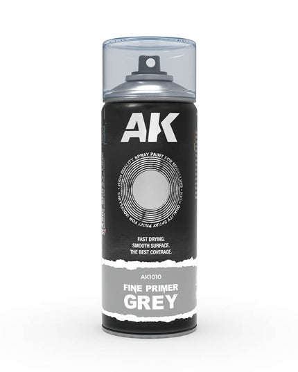AK ACRYLIC AK1010 Fine Primer Grey Spray 400ml