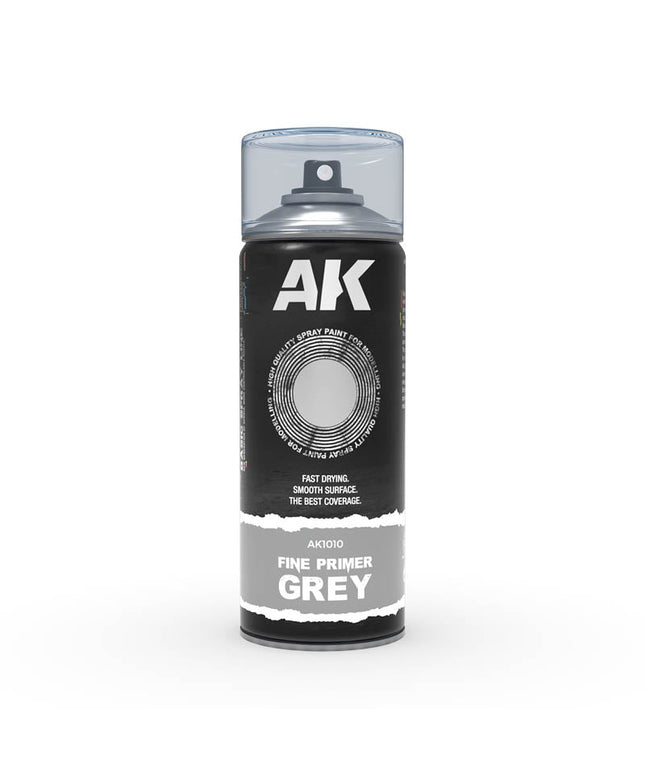 AK ACRYLIC AK1010 Fine Primer Grey Spray 400ml