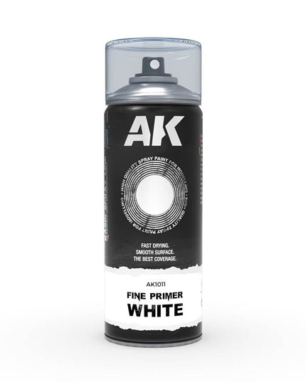 AK ACRYLIC AK1011 Fine Primer White Spray 400ml