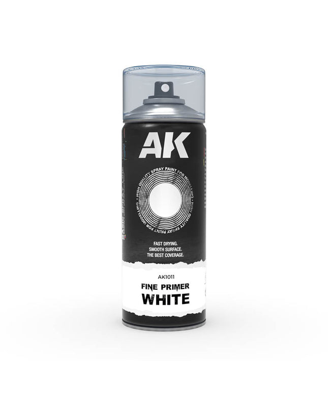AK ACRYLIC AK1011 Fine Primer White Spray 400ml