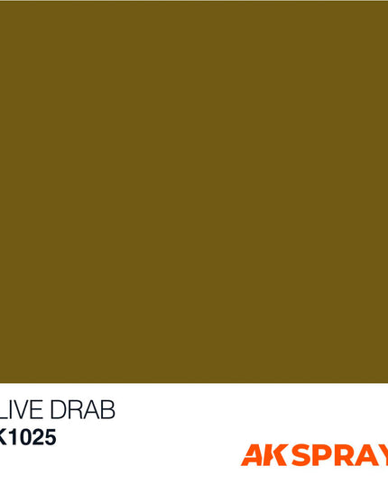 AK ACRYLIC AK1025 Olive Drab color Spray 150ml