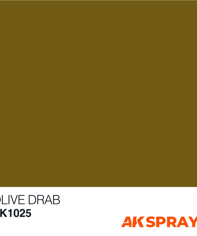 AK ACRYLIC AK1025 Olive Drab color Spray 150ml