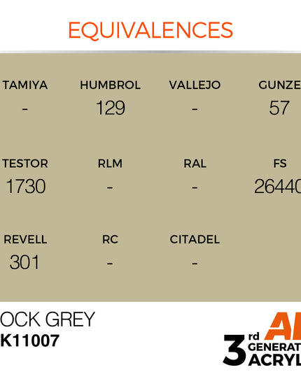 AK ACRYLIC AK11007	Rock Grey 17ml