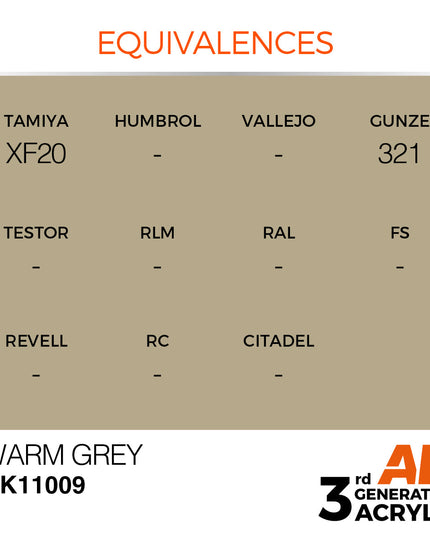 AK ACRYLIC AK11009	Warm Grey 17ml