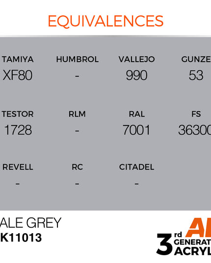 AK ACRYLIC AK11013	Pale Grey 17ml