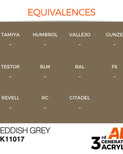 AK ACRYLIC AK11017	Reddish Grey 17ml