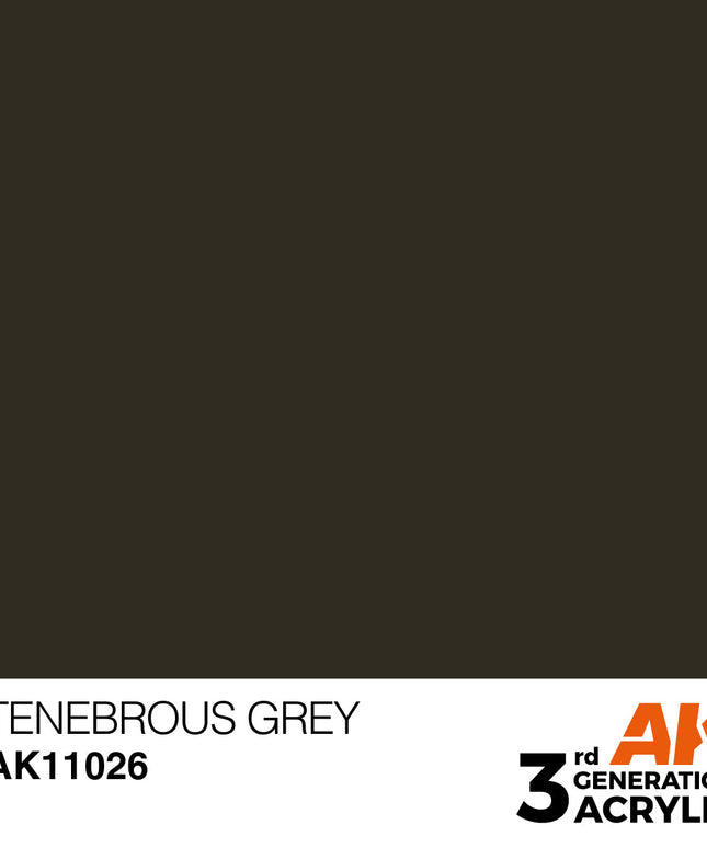 AK ACRYLIC AK11026	Tenebrous Grey 17ml