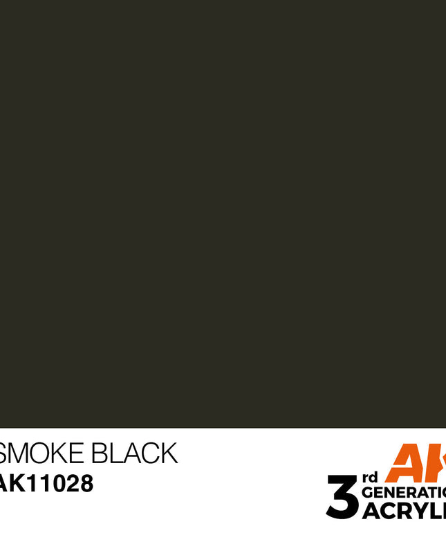 AK ACRYLIC AK11028	Smoke Black 17ml