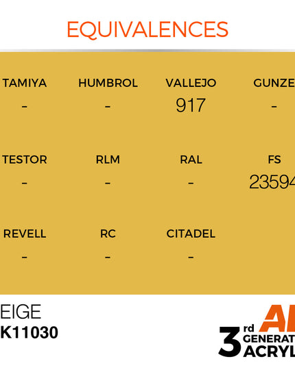 AK ACRYLIC AK11030	Beige 17ml