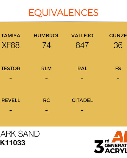 AK ACRYLIC AK11033 Dark Sand 17ml