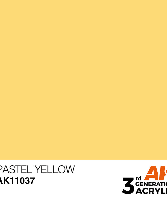 AK ACRYLIC AK11037	Pastel Yellow 17ml