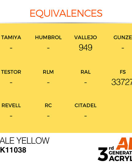 AK ACRYLIC AK11038	Pale Yellow 17ml
