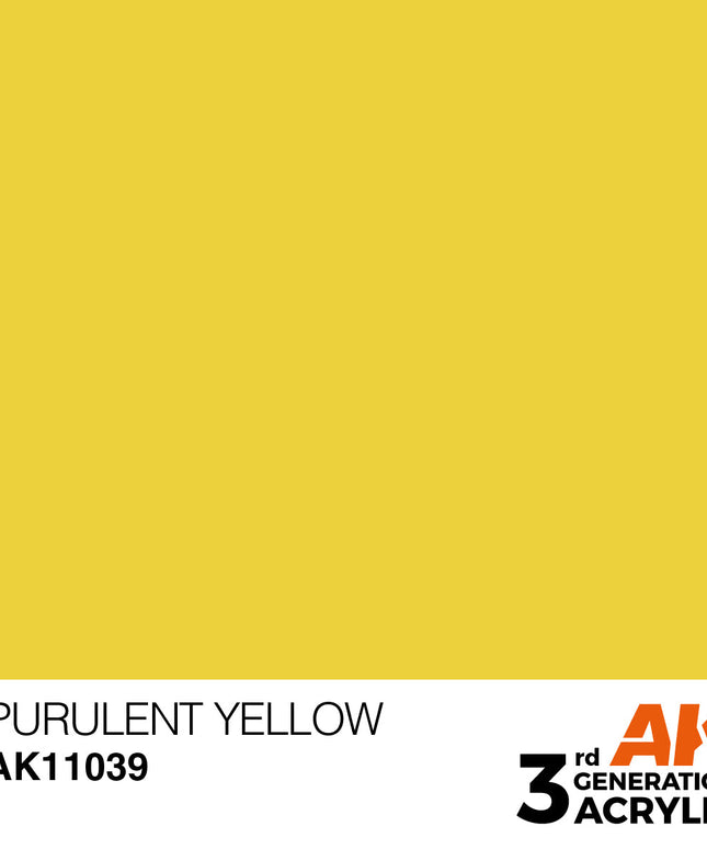 AK ACRYLIC AK11039	Purulent Yellow 17ml