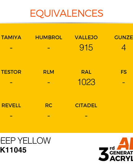 AK ACRYLIC AK11045 Deep Yellow 17ml