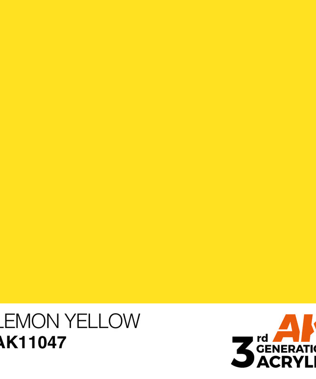 AK ACRYLIC AK11047 Lemon Yellow 17ml