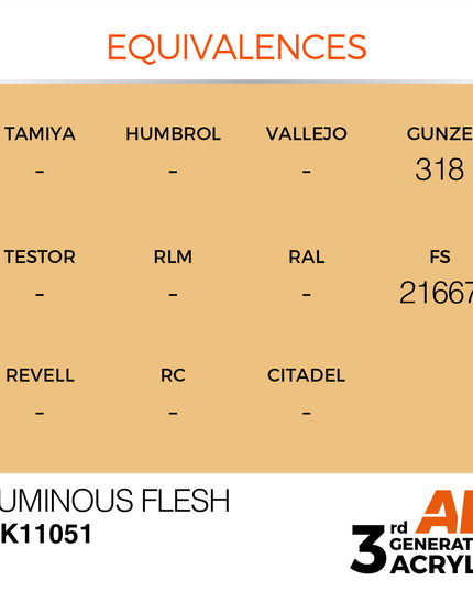 AK ACRYLIC AK11051 Luminous Flesh 17ml