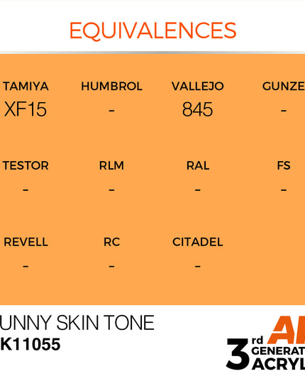 AK ACRYLIC AK11055 Sunny Skin Tone 17ml