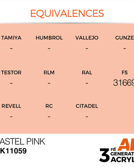AK ACRYLIC AK11059 Pastel Pink 17ml
