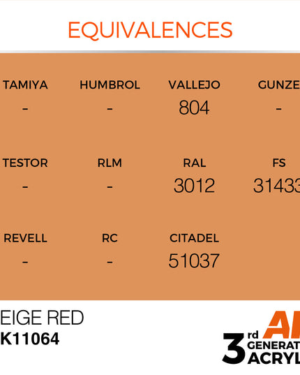 AK ACRYLIC AK11064 Beige Red 17ml