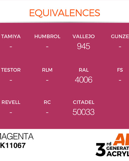 AK ACRYLIC AK11067 Magenta 17ml