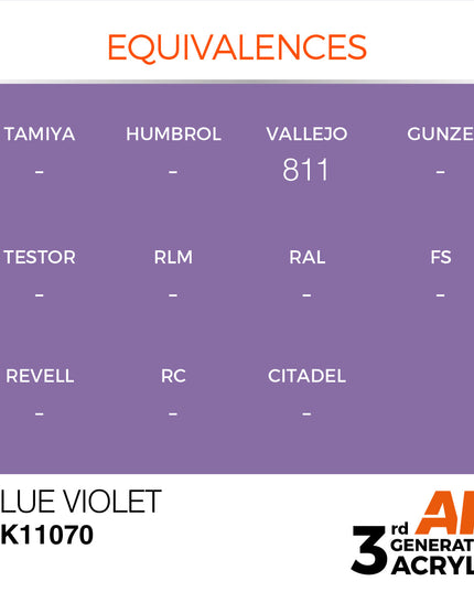 AK ACRYLIC AK11070 Blue Violet 17ml