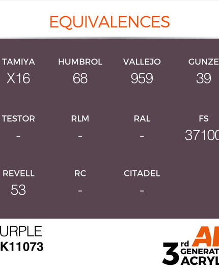 AK ACRYLIC AK11073 Purple 17ml