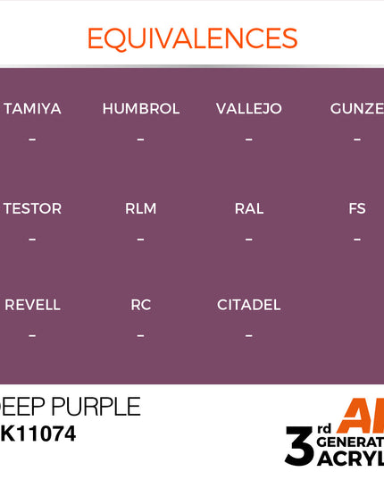 AK ACRYLIC AK11074 Deep Purple 17ml