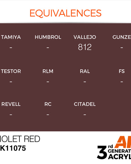 AK ACRYLIC AK11075 Violet Red 17ml