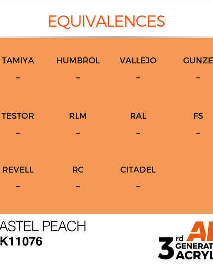 AK ACRYLIC AK11076 Pastel Peach 17ml