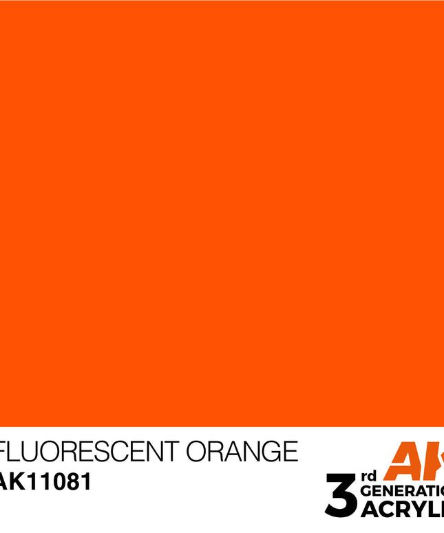 AK ACRYLIC AK11081 Fluorescent Orange 17ml