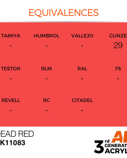 AK ACRYLIC AK11083 Dead Red 17ml